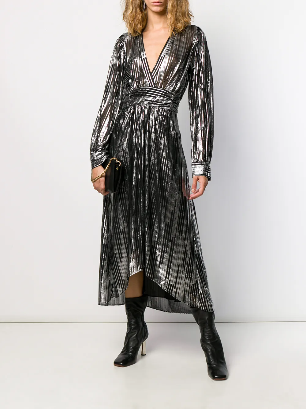 IRO Metallic jurk - Zwart