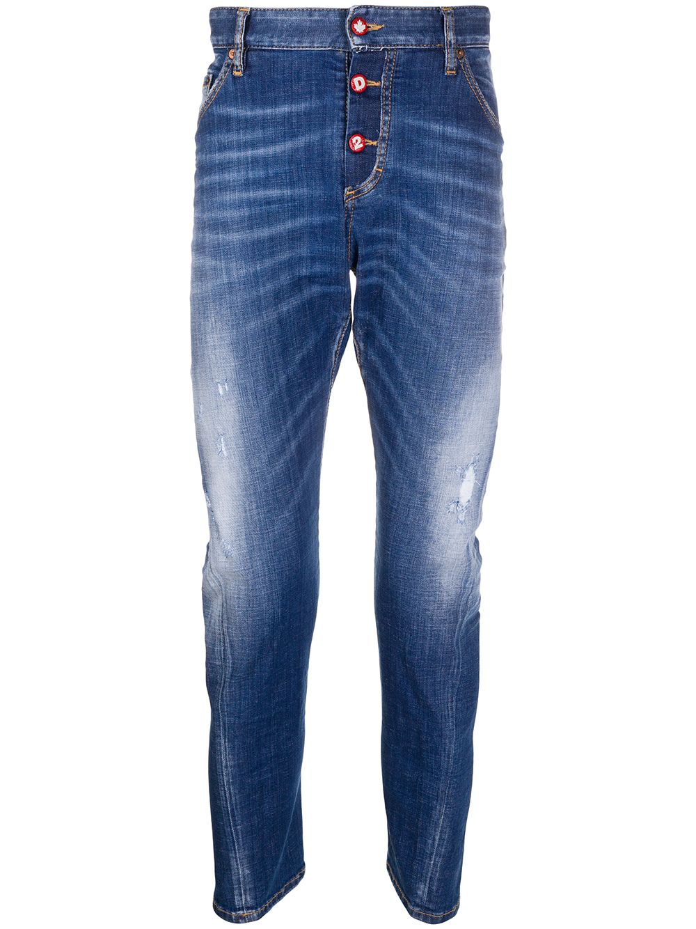 фото Dsquared2 джинсы кроя слим с завышенной талией