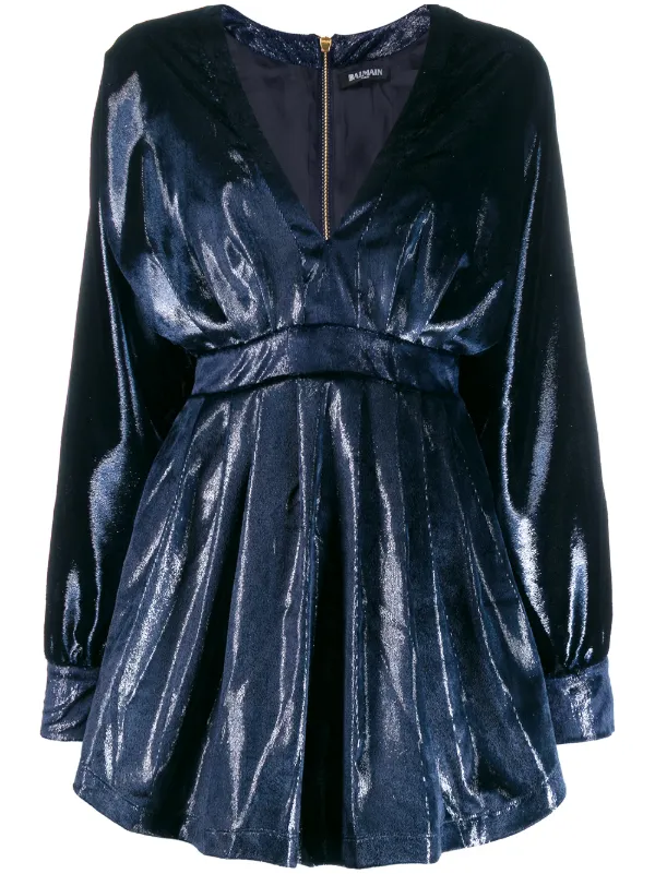 balmain velvet dress