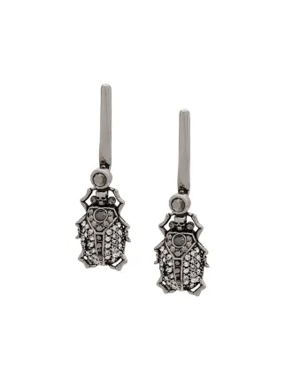 alexander mcqueen beetle earrings