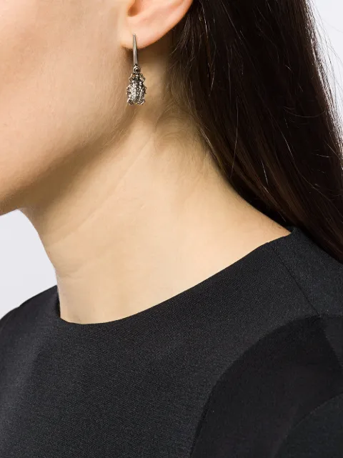 alexander mcqueen beetle earrings