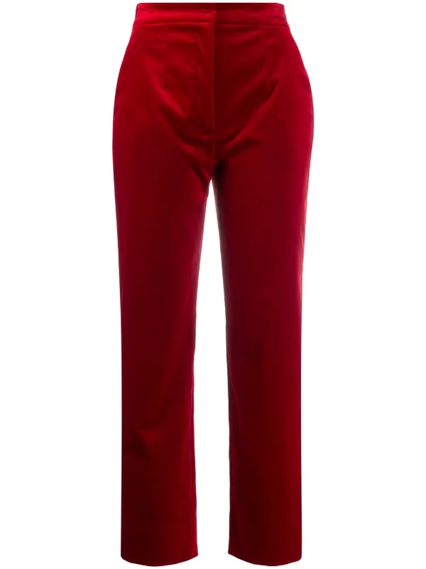 velvet high waisted trousers