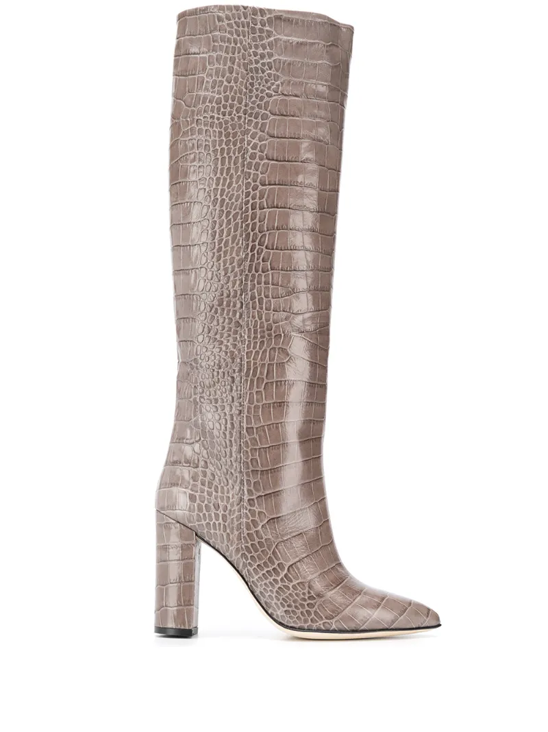 grey crocodile boots