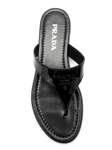 prada saffiano flip flops