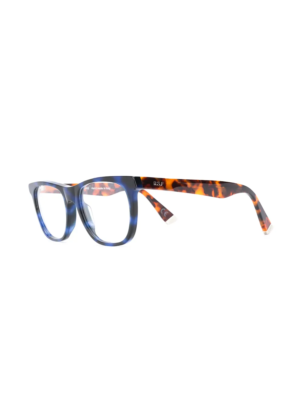 Retrosuperfuture Zonnebril met rechthoekig montuur - Blauw