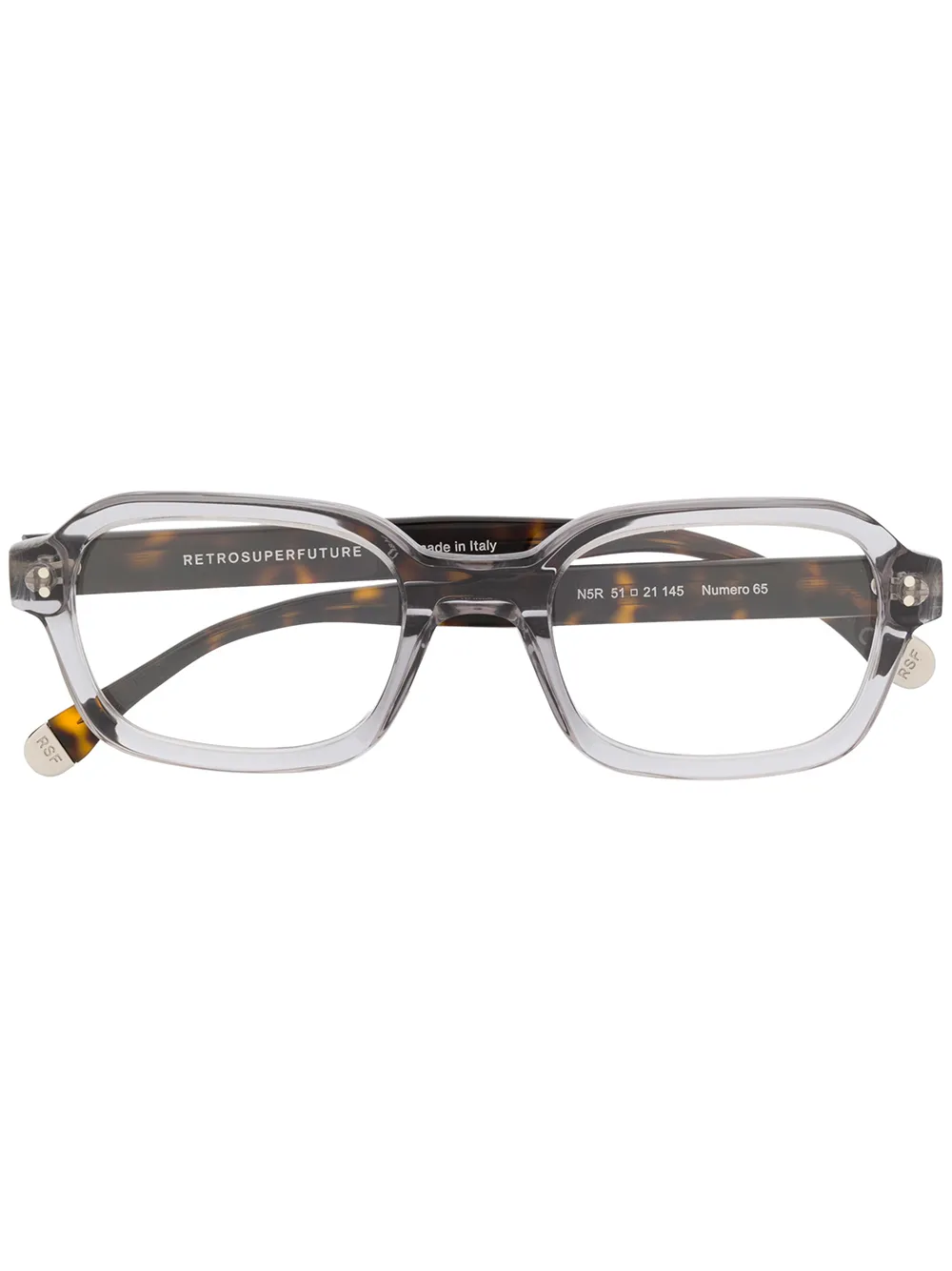 

Retrosuperfuture lentes cuadrados con diseño en contraste - Blanco