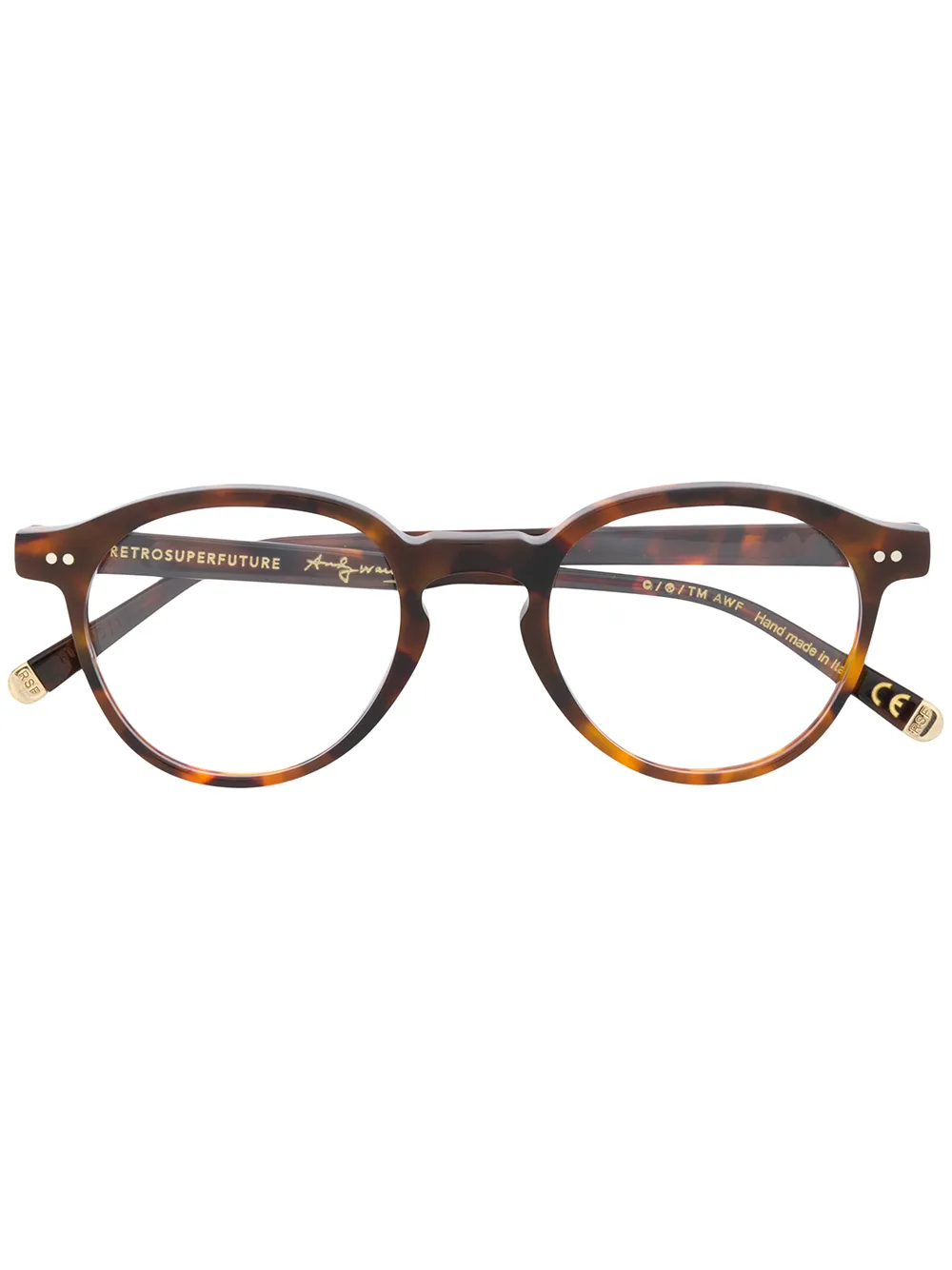 

Retrosuperfuture lentes con armazón redonda - Marrón