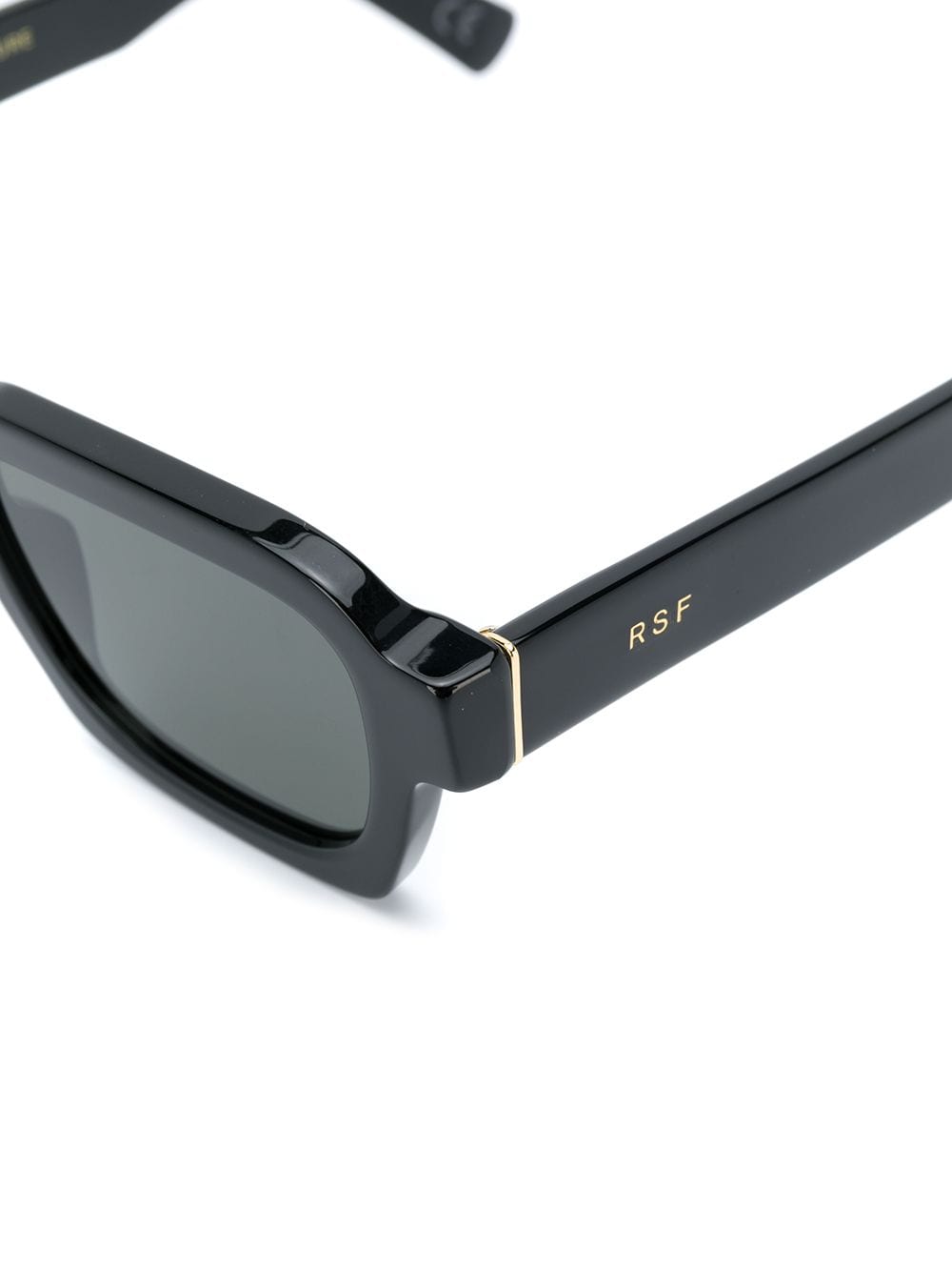 Shop Retrosuperfuture Rectangular Frame Sunglasses In Black