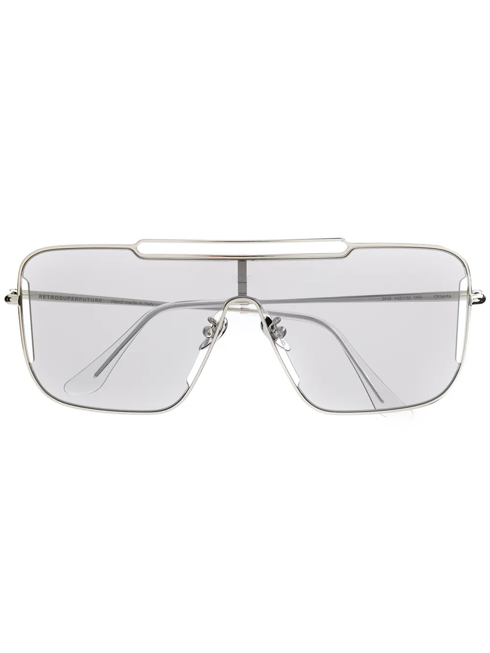 

Retrosuperfuture oversized pilot frame sunglasses - Silver