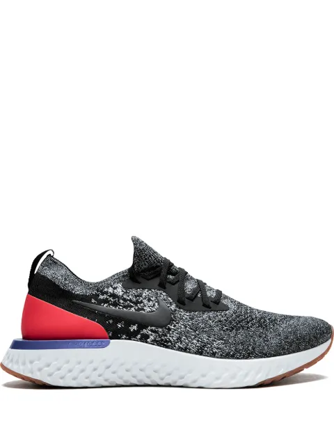 epic react flyknit black white red orbit
