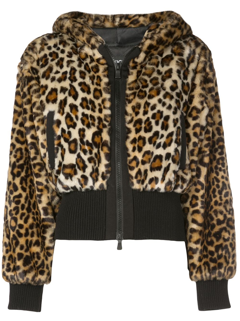 фото Boutique Moschino укороченная куртка с леопардовым принтом