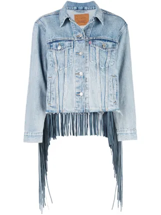 levi's ex boyfriend fringe trucker jacket