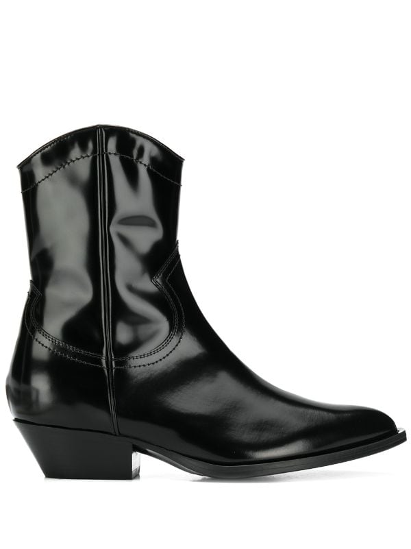 patent leather western boots