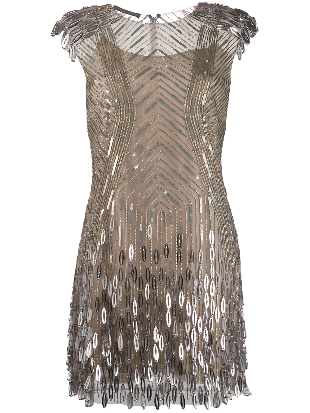 Alberta Ferretti スパンコール ドレス - グレー Alberta Ferretti スパンコール ドレス - グレー