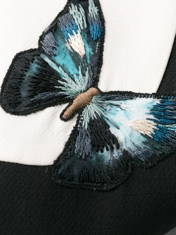 Valentino Garavani Embroidered Butterfly Flared Dress