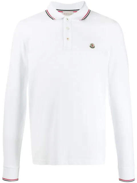 Click to view more detailed imagery on our partner's website Moncler Maglia Long Sleeve Polo In White