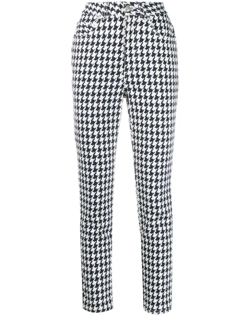 Alexander McQueen jeans con estampado pied de poule
