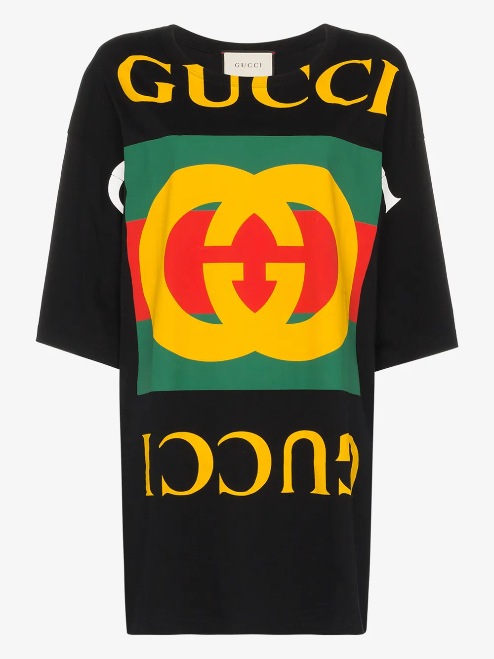 GUCCI GUCCI OVERSIZED LOGO COTTON T-SHIRT,539080XJA9C14314255