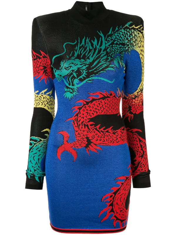 balmain dragon dress