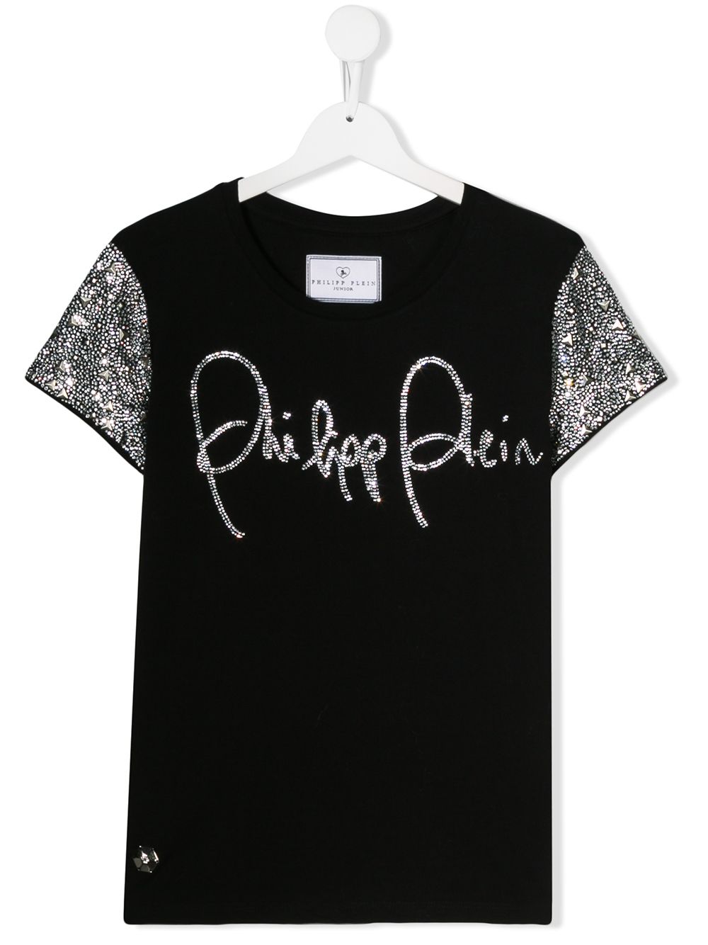 фото Philipp Plein Junior футболка с декорированным логотипом