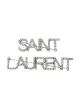 Image 1 of Saint Laurent crystal-logo brooch