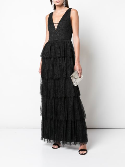 Alice+Olivia Isadora Tiered Gown | Farfetch.com