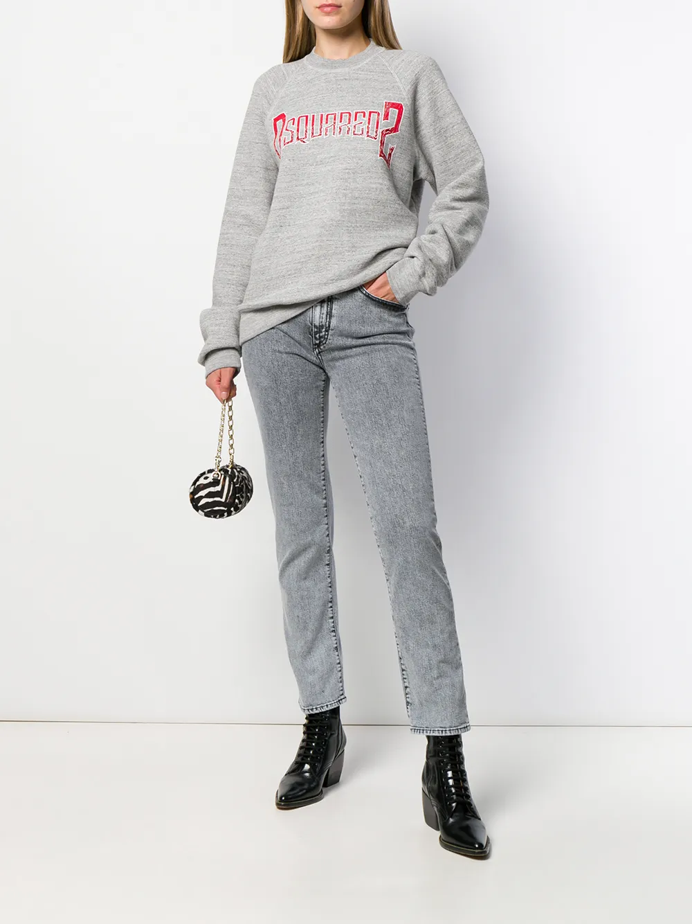 Image 2 of Dsquared2 logo print jumper