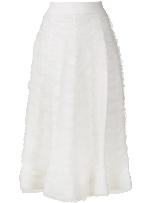 Gloria Coelho Flared Drape Skirt Farfetch Com