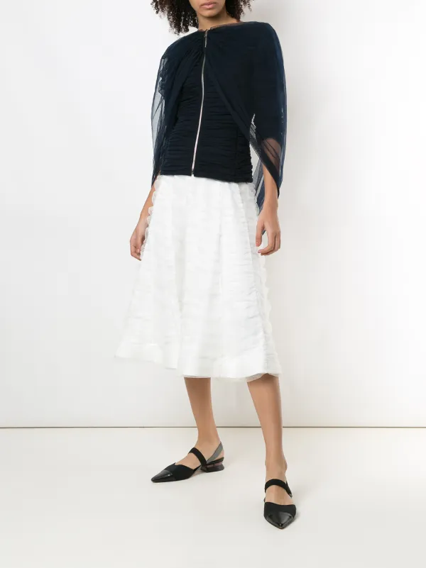 Gloria Coelho Flared Drape Skirt Farfetch Com