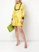 الصورة 2 من Cynthia Rowley فستان مطبوع بزينة متباينة اللون