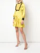 Cynthia Rowley فستان مطبوع بزينة متباينة اللون