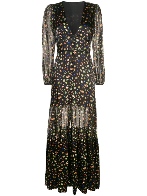 CYNTHIA ROWLEY CAROLINE TIERED MAXI DRESS