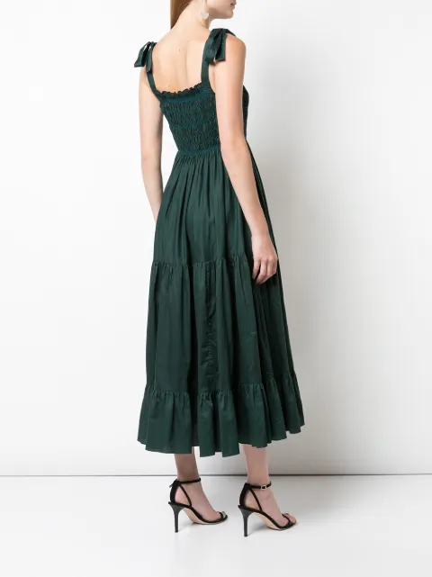 CYNTHIA ROWLEY HAILEY SMOCKED POLISHED DRESS