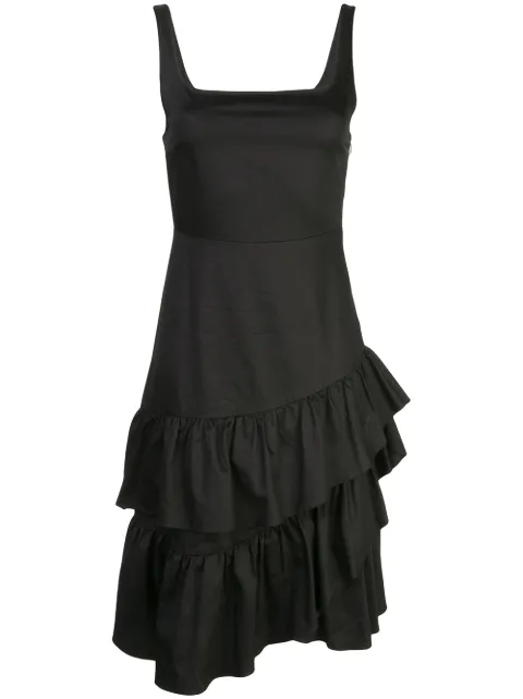 CYNTHIA ROWLEY EVA POLISHED RUFFLE DRESS