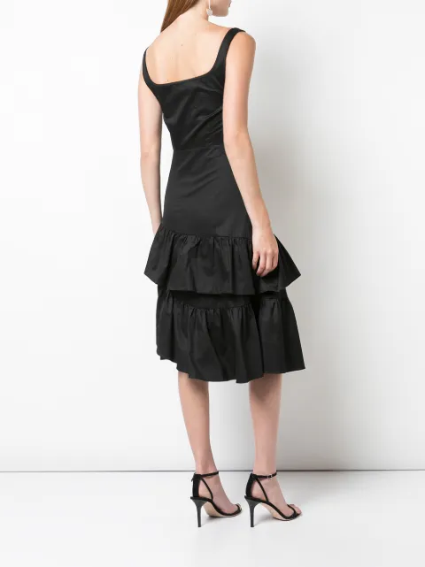 CYNTHIA ROWLEY EVA POLISHED RUFFLE DRESS