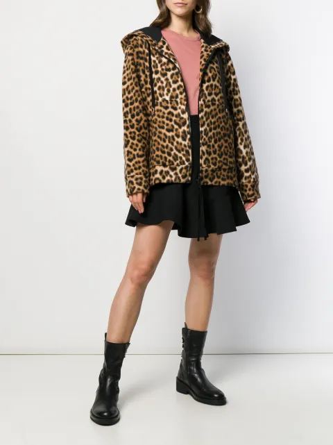 N°21 ANIMAL PRINT HOODED JACKET