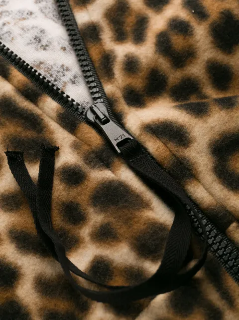 N°21 ANIMAL PRINT HOODED JACKET