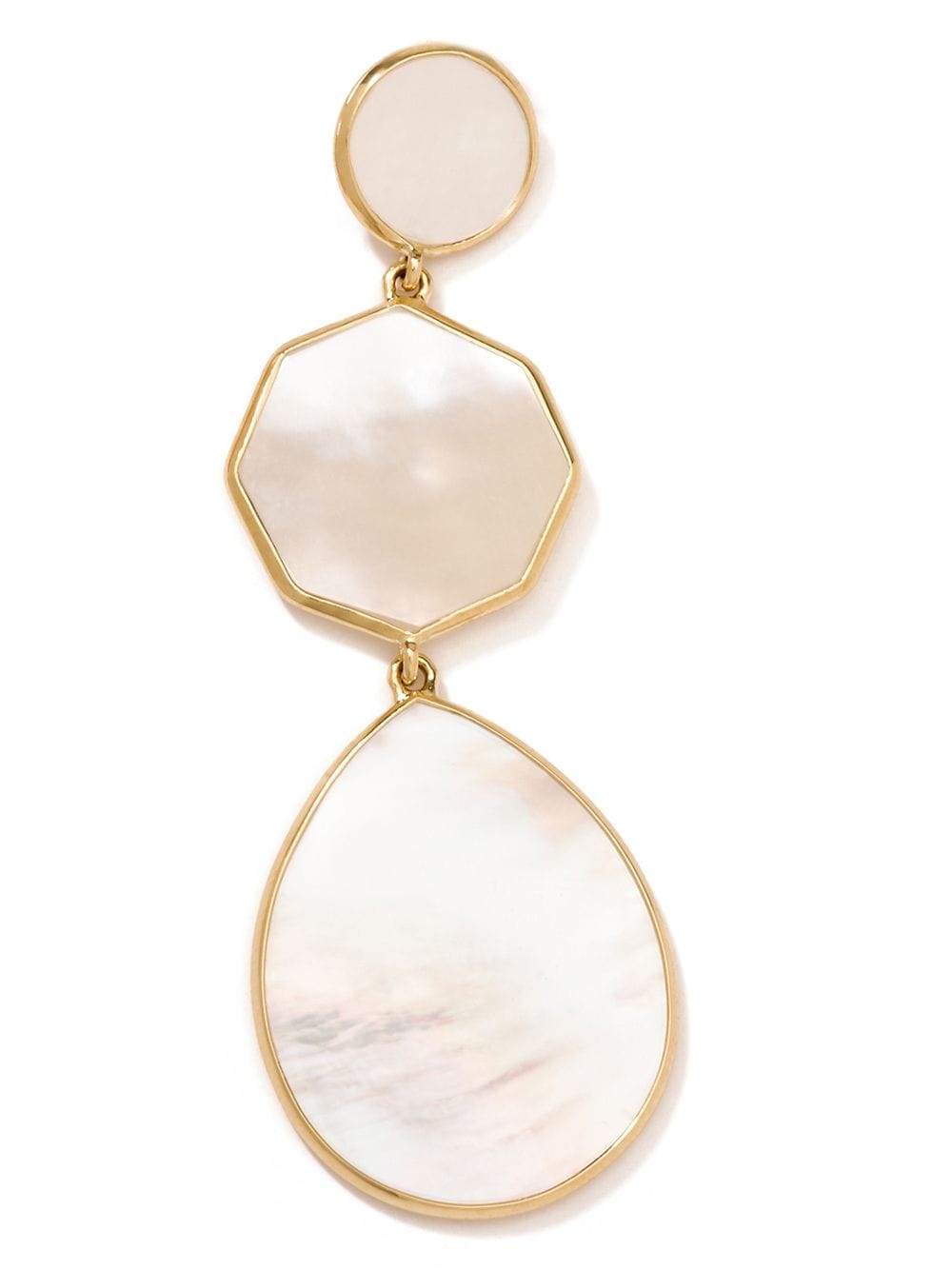 Shop Ippolita 18kt Yellow Gold Polished Rock Candy Crazy 8's 3 Mother-of-pearl Drop Earrings