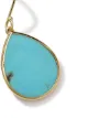 IPPOLITA 18kt yellow gold small Polished Rock Candy Teardrop turquoise earrings