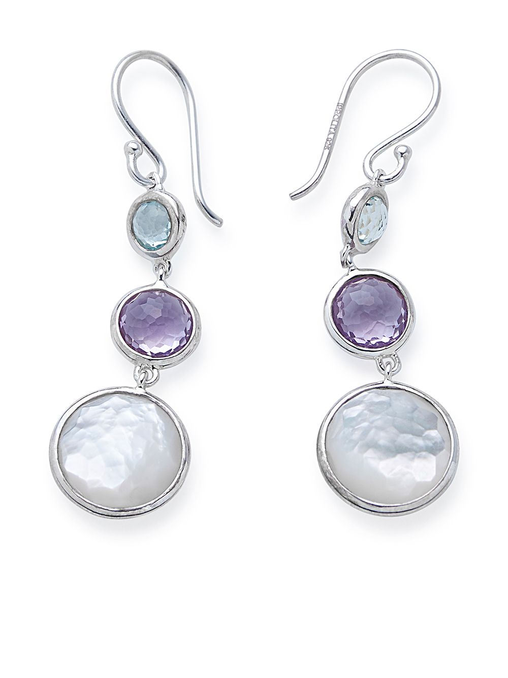 

IPPOLITA aretes con tres piedras Lollipop Lollitini - SILVER