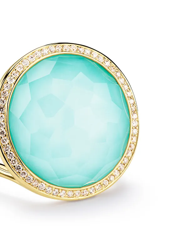 IPPOLITA 18kt Yellow Gold Medium Lollipop Turquoise And Diamond