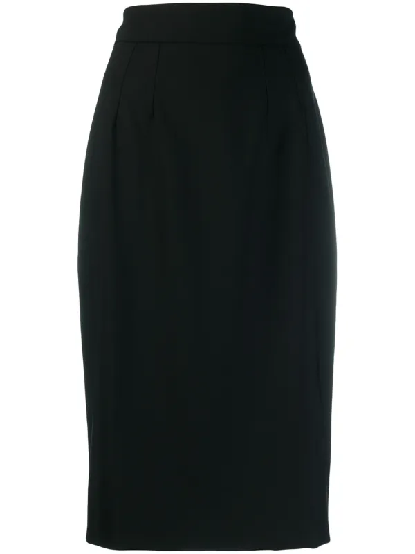 cheap black knee length skirts