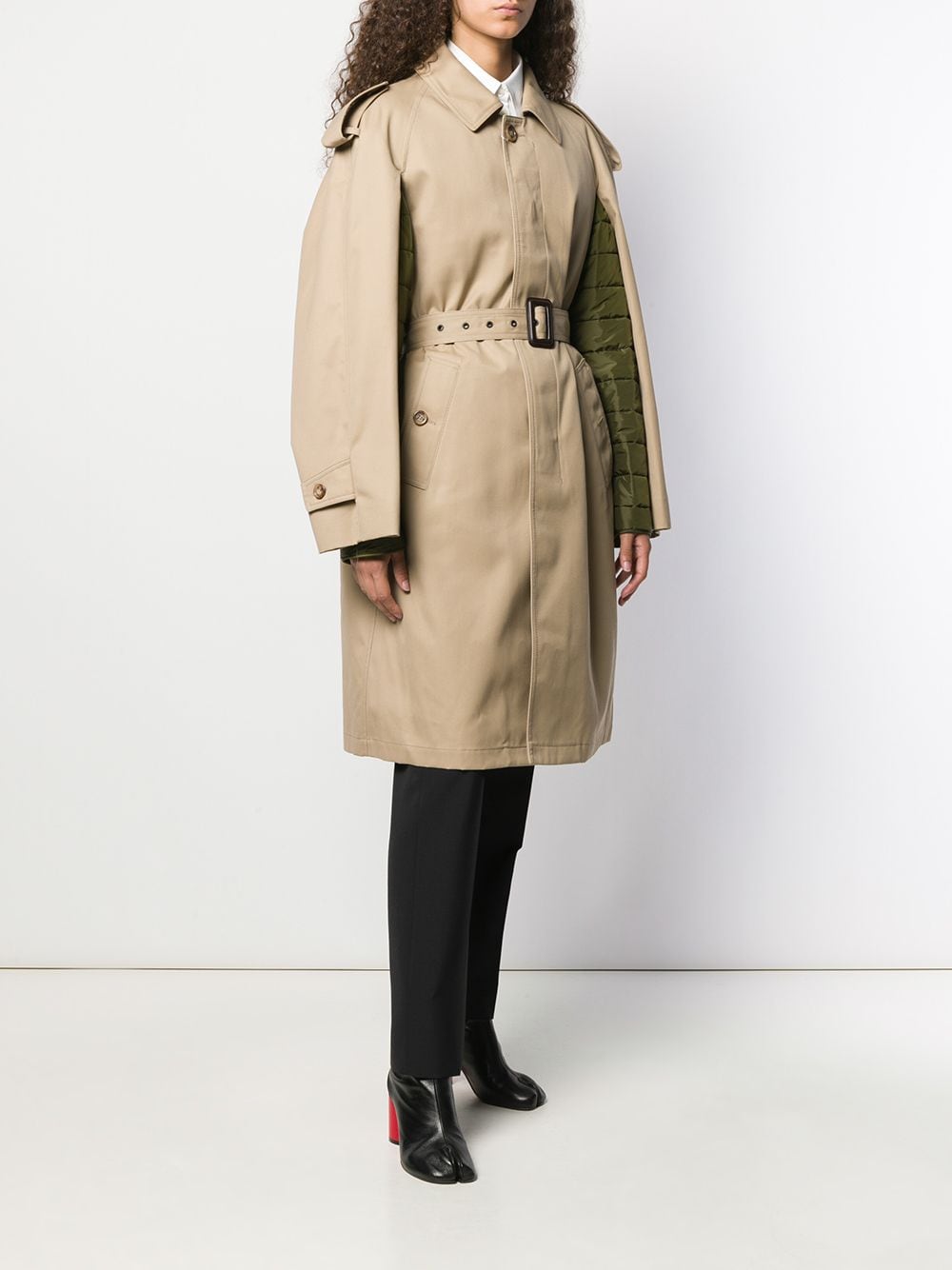 MAISON MARGIELA, Patchwork Shoulder Reversible Trench Coat