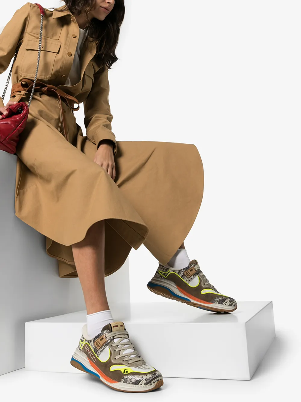 GUCCI GUCCI MULTICOLOURED ULTRAPACE CONTRAST SNEAKERS,5923481LH1014318021