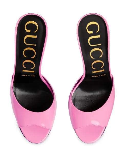 Shop pink Gucci slip-on stiletto sandals with Express Delivery - Farfetch
