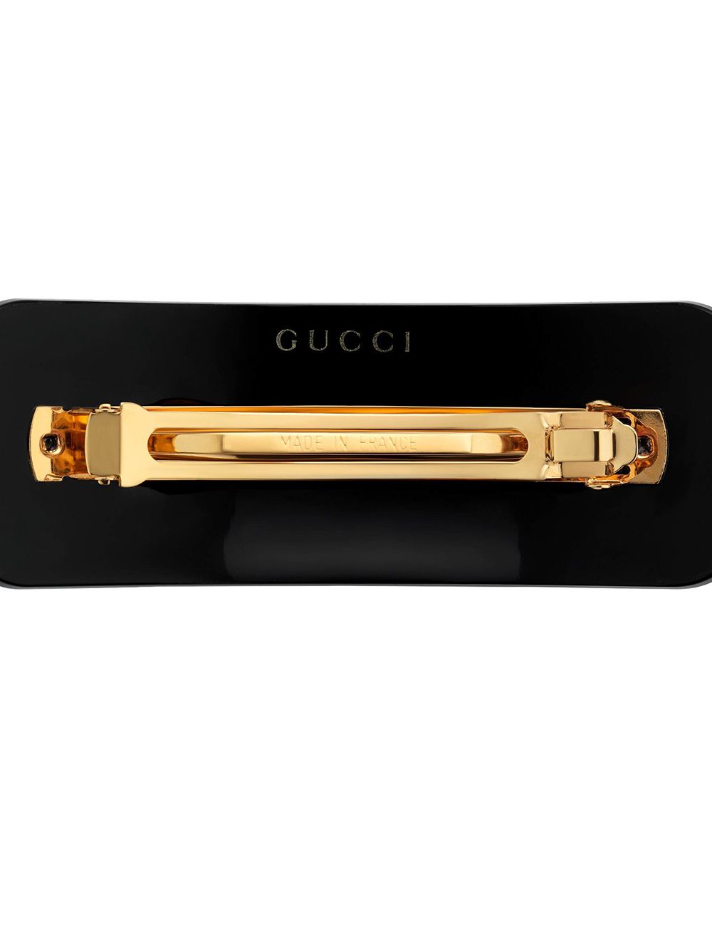 фото Gucci заколка для волос с логотипом из кристаллов