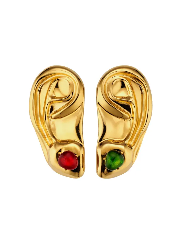 Gucci Ear Shaped Earrings , Farfetch