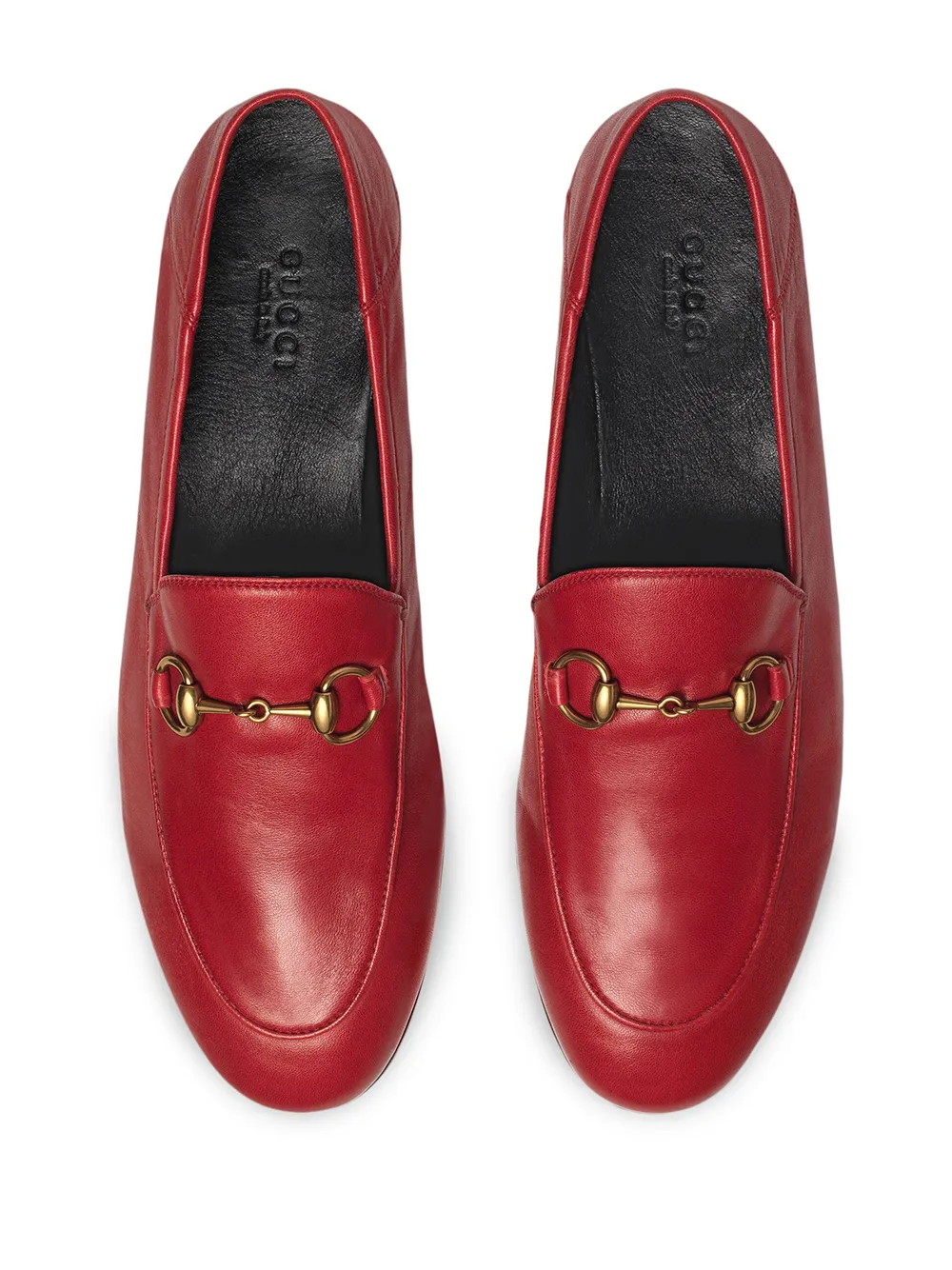 Red store gucci flats