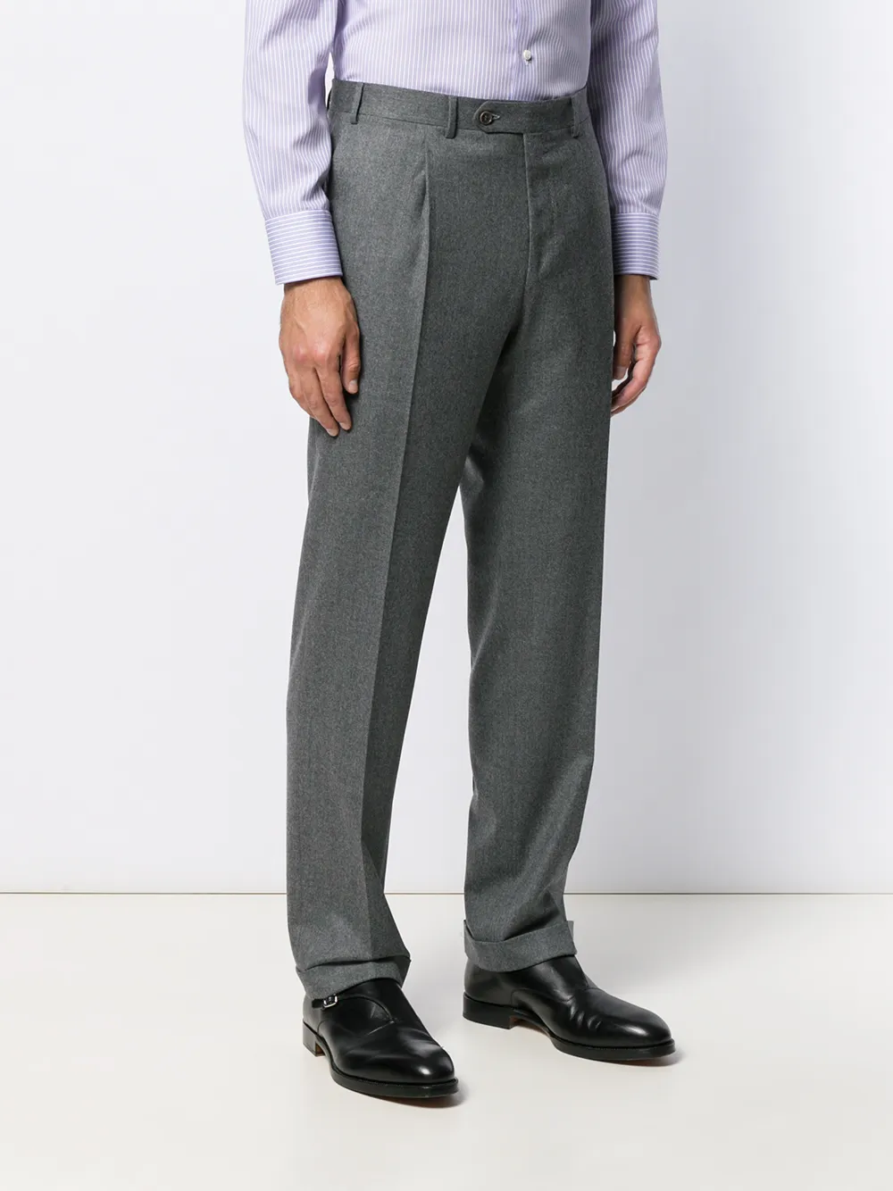 Canali Straight broek Grijs