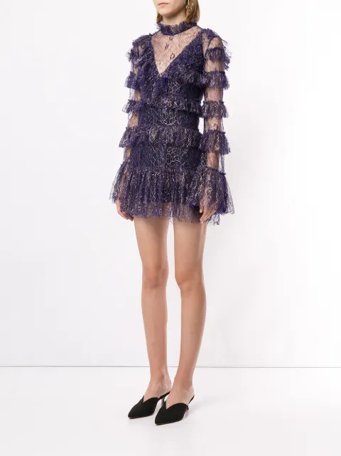 alice mccall zen ruffled mini dress